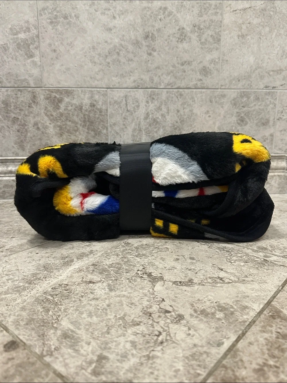 NFL Pittsburgh Steelers Football Throw Blanket NEW 60” X 70” Faux Fur Soft Black